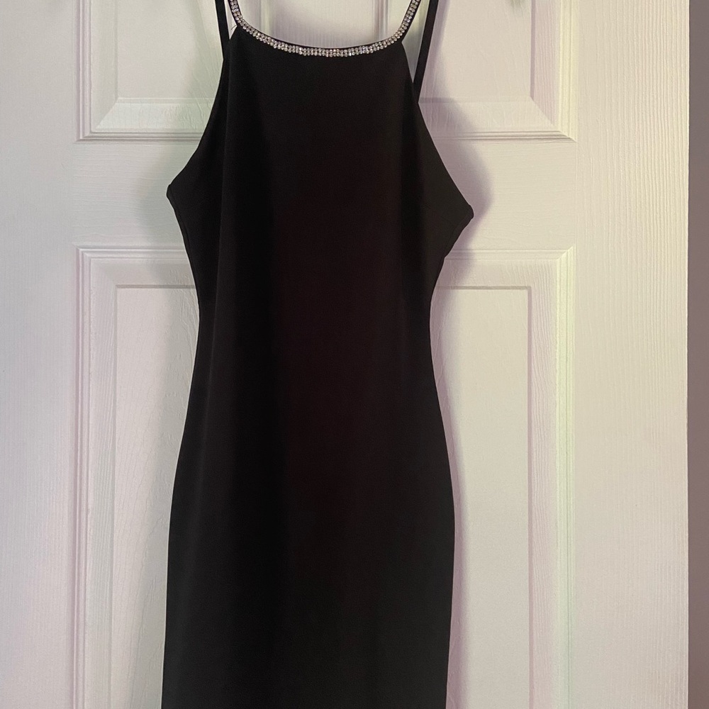 Dainty hooligan black dress with crystal straps size small
